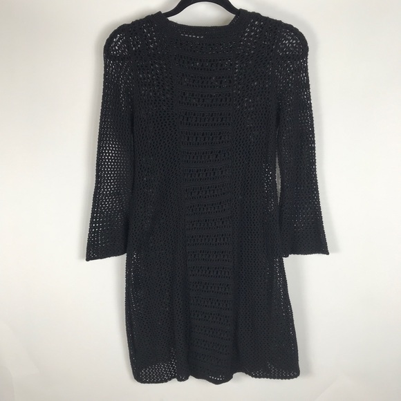 **SOLD**Free People XS Rosalind Swit Black Crochet Dress - Picture 6 of 8
